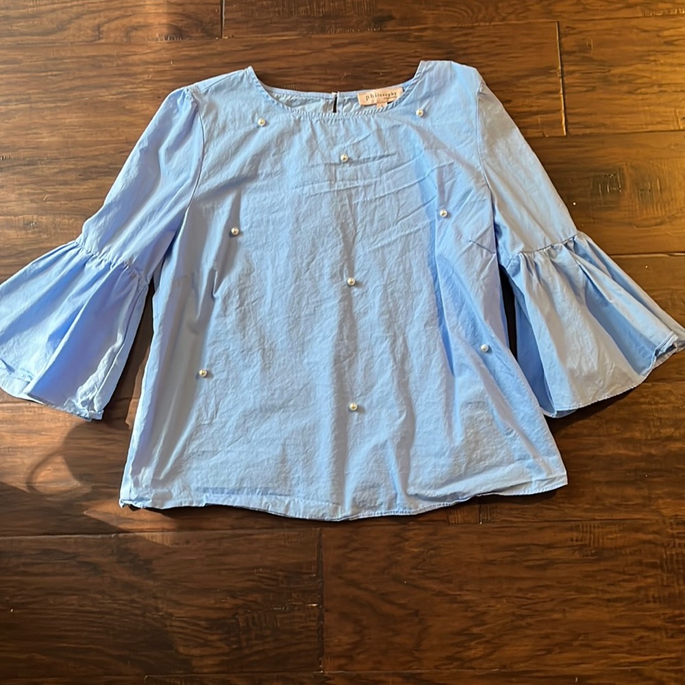 Light blue blouse